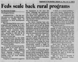Feds Scale Back Rural Development Programs
