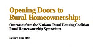 Opening Doors to Rural Homeownership (2003)